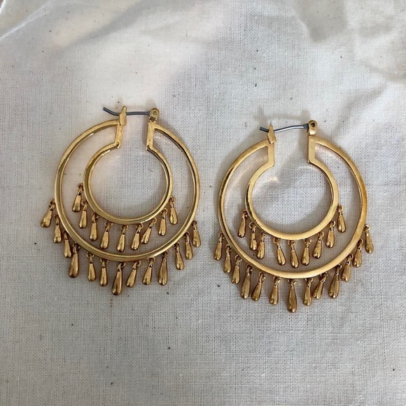 Gold Hoop Earrings - Picture 2 of 3